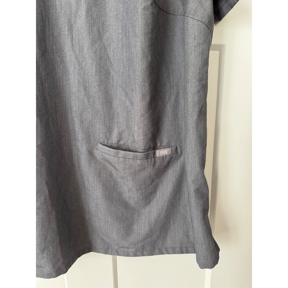 FIGS Casma V-Neck Scrub Top Heather Charcoal Grey Technical Collection 3XL - Picture 3 of 7